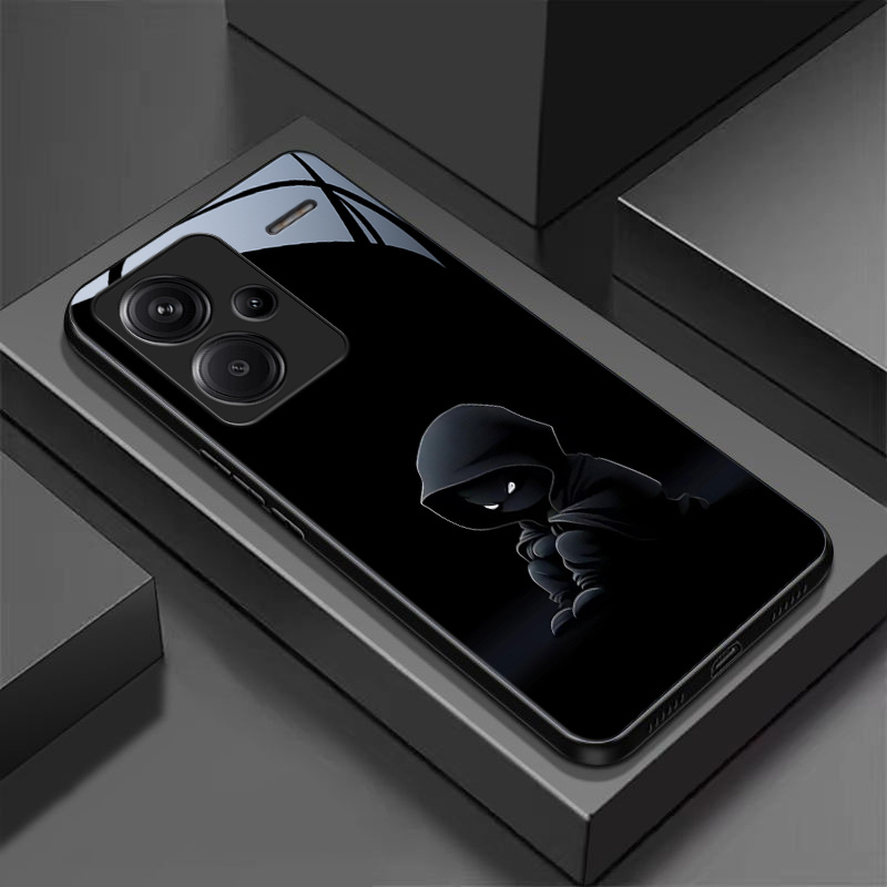 Xiaomi Redmi Note 14 - Mysterious Little Boy Pattern Glass Phone