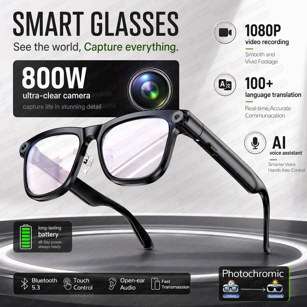 Smart Glasses Lens - New Top1 Smart Glasses with 8MP