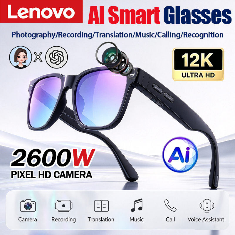 Lenovo AI Smart Glasses 12KHD  - Smart Glasses Lens ulasan dan harga