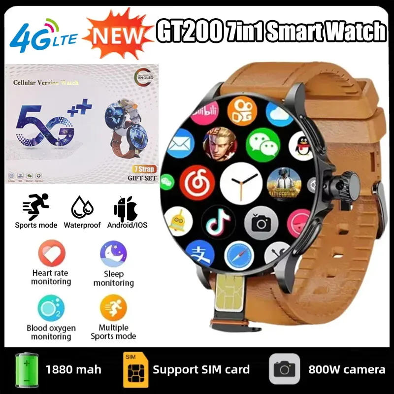 GT200 5G Smart Watch 1.95 Inch - Fall Detection Watch ulasan dan harga